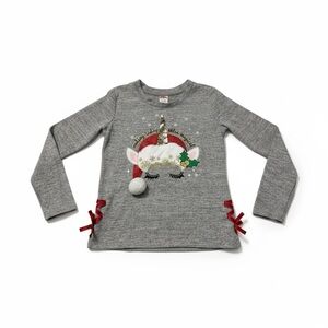 Christmas Unicorn Long Sleeve Graphic T-shirt